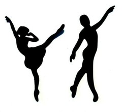 11 BALLET DANCER /DANCERS SILHOUETTE DIE CUT/ CUTS MEN & WOMAN DANCING, CLIPART