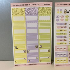 Hubman & Chubgirl Easter Gnomes Hobonichi Cousin Planner Stickers