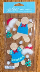 Jolees Gingerbread Couple Cookies Boy Girl Christmas Tree Santa Hat Christmas 3D