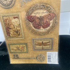 K & Company Elizabeth Brownd Embossed Stickers Floral Butterflies Lot Scrapbook