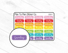 2524-1~~Days of the Week Planner Stickers.