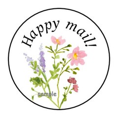 30 FLORAL HAPPY MAIL ENVELOPE SEALS LABELS STICKERS 1.5″ ROUND WILDFLOWERS