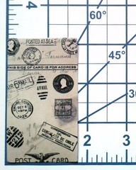 Vintage Postcard Airmail Postal Stamp Shipping Travel Aesthetic Paper Sticker
