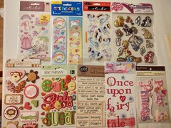 Lot of Scrapbooking Stickers Unicorn My Little Pony Princess Girl Fairy Tale