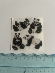 Vintage Sandylion Stickers Fuzzy Panda Bears 1 Module