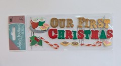 RARE Jolee’s Our First Christmas Scrapbooking Title Stickers