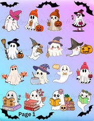 Halloween Ghost Sticker Set – 32 Piece