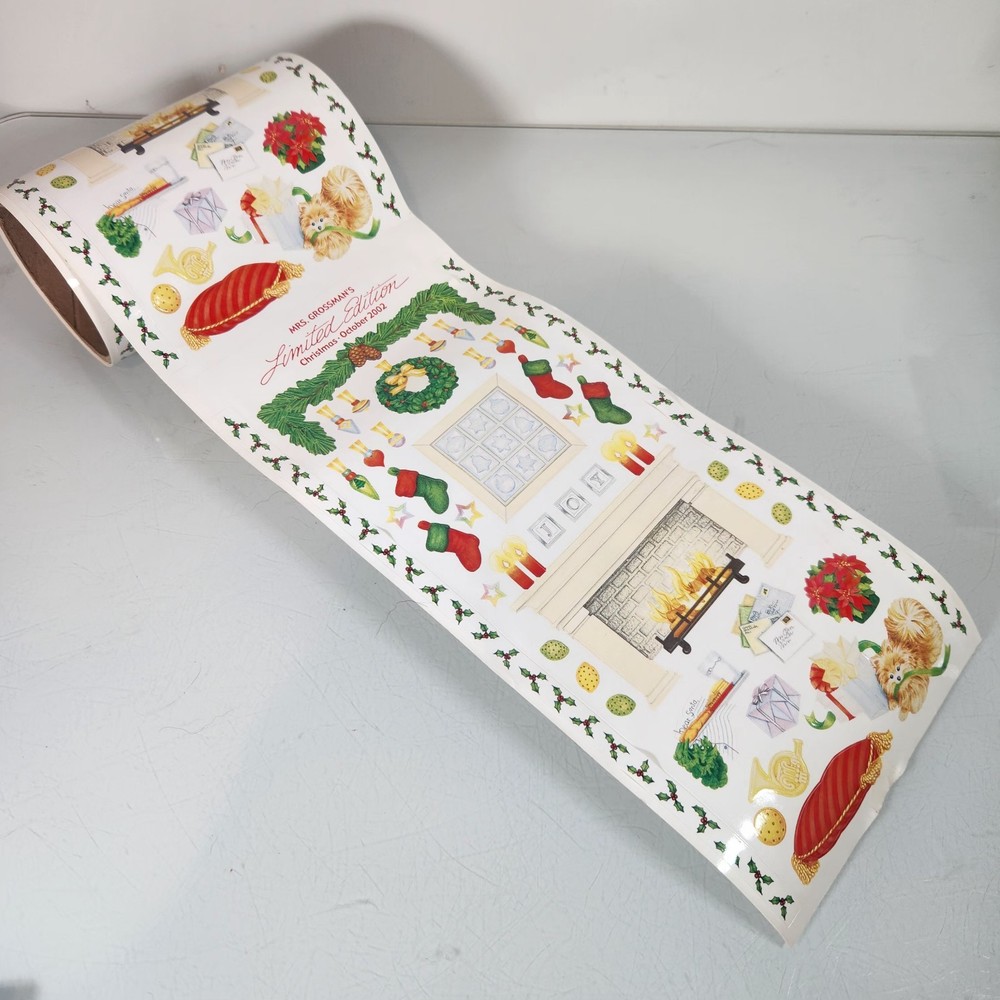 Vintage 2002 Mrs Grossmans Limited Edition Christmas Sticker Roll Lot 5 Sheets