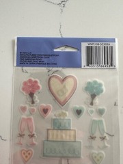 American Greetings Creative Touch Wedding Cake Presents Flowers Hearts Scrapbook