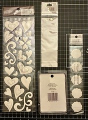 Recollections VALENTINE’S DAY Glitter Puffy Stickers, Large Brads, Wax Seals LOT