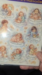 Vintage Hallmark Stickers Angels Glitter Super Stickers 2 Sheets New In Pack