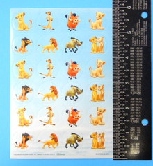 The Lion King Disney Sticker Sheet Blue Background