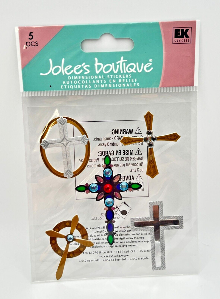 Religious Cross Jolee’s Boutique Dimensional Stickers Bling Jewel Crosses