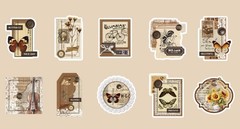 Nostalgic Sewing 30-Piece Stickers Pack Vintage Scrapbook Junk Journal Crafts