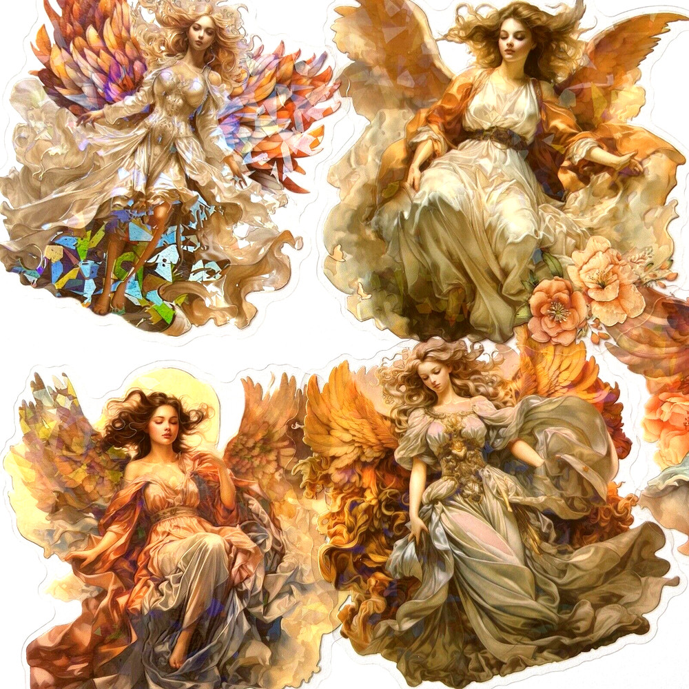 Angel Holographic Stickers Scrapbooking Planner Journal Card Making