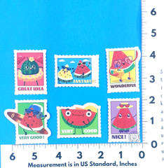 Watermelon Scented Stamp Style Sticker Set Of 6