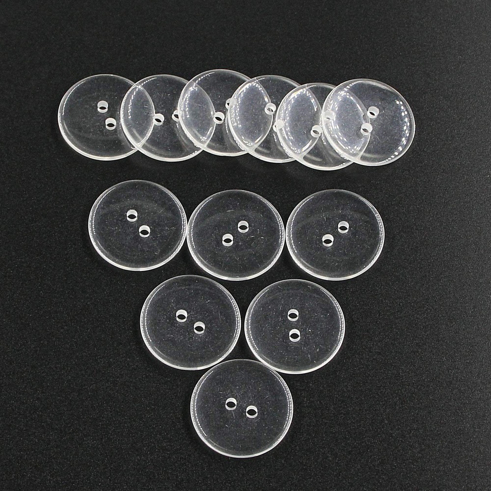 13/16″(20mm) Flatback Resin Clear Buttons Sewing Buttons, DIY Crafts Children…
