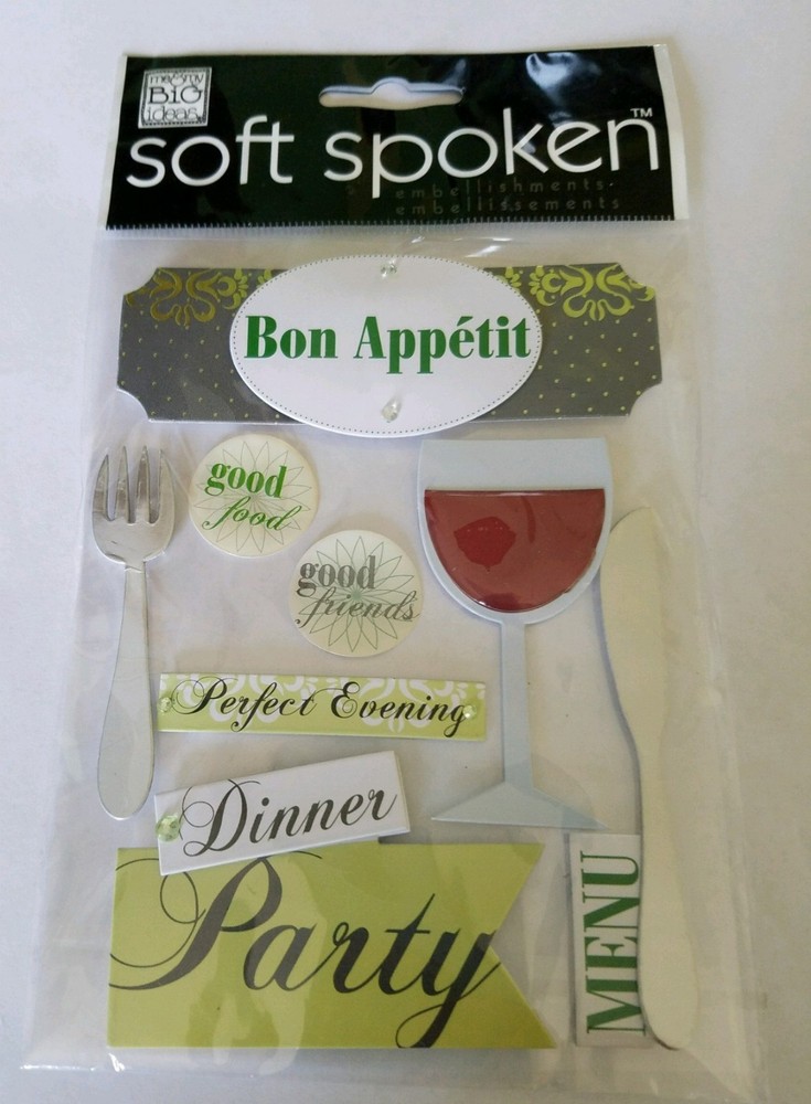 Me & My Big Ideas Soft Spoken Embellishments – Kay Bon Appetite #1337