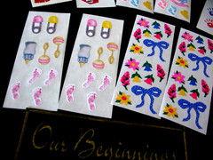 Creative Memories Lot Stickers,Ribbons, School, Handprints, Baby, FloralVarious.