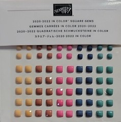 Stampin Up! 2020-2022 In Color Adhesive Square Gems NIP Brand New Old Stock