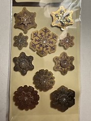 Recollections Christmas Winter Snowflakes Winter Bling 3D scrapbooking stickers