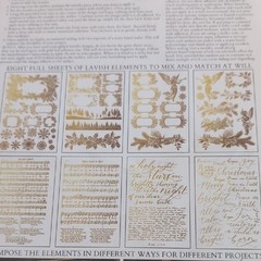 IOD Retired Christmas Gilded Transfer 2024 – Tinsel. Iron Orchid Designs