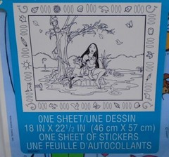 Hallmark Ambassador Disney Pocahontas Activity Sheet with Stickers 18″ x 22-1/2″