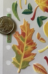 VELLUM LEAVES Stickers(20pc) Sticko•Autumn•Fall•Trees•Garden •Yellow•Green•Reds•