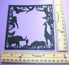 4 WILD SAFARI ANIMAL cardstock paper die cut embellishments