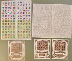DE-STASH Alphabet Stickers! 35+ Sheets! Sticko, Recollections, Joy Marie, Etc