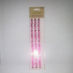 Crafter’s Square Pink Jewel Stickers Bling Scrapbooking Embellishments