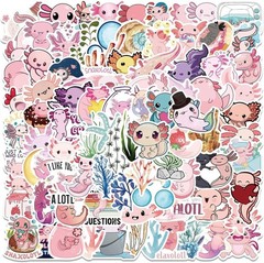 Unique 100PCS Waterproof Axolotl Stickers – Customize Your Belongings with Style