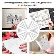Metal Die Cutting DIY Interesting Round Shape Attractive Decorative Lightweight