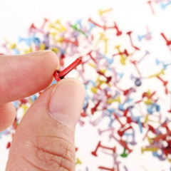 200 Pcs Multicolor Mini Brads, Multicolor Mix Metal round Brads for Paper Craft