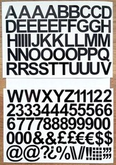 1″, 2″, 3″ SELF ADHESIVE VINYL LETTERS & NUMBERS UPPER STICKERS CAR STICKER