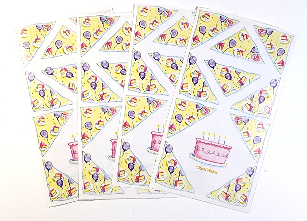 Colorbok David Walker Birthday Photo Corners Stickers Lot of 4 Sheets 2.5×4.5