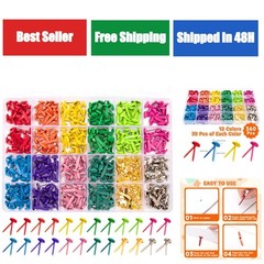 360 Pcs Brass Brads for Paper Crafts – 12 Colors Metal Fasteners
