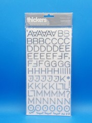 American Crafts 53284 Thickers Foil Stickers 2/Pkg-Hardcover – Silver (3Pk).
