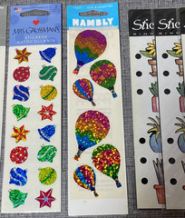 Vintage Mrs. Grossman’s & Stickopotamus Stickers Hambly Prismatic Sparkle 9 Pack