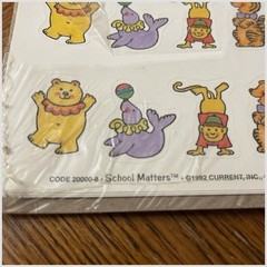 1992 Current School Matters Circus Animals Stickers New Sealed Colorado Springs