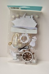 Jolee’s Dimensional BON VOYAGE Ship, Anchor, Wheel, Passport