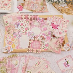 All-in-One Flower Theme Scrapbook Kit – 100 Decorative Pieces for Crafting