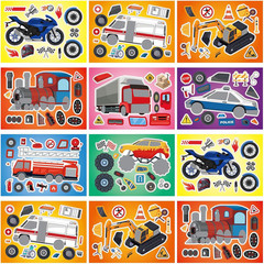 24 Sheets 8.27»×5.9» Make Your Own Stickers for Kids Toddlers, Make a Face Sti