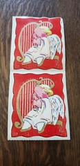 Baby Angel Cherub Christmas Harp Stickers Michel & Co Scrapbooking Crafts