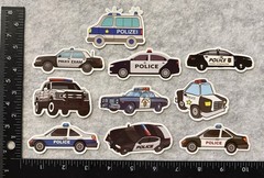 Lot of 10 Assorted Police Car Stickers