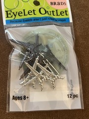 Eyelet Outlet Brads Lot of NEW 6 packs Card Making Scrapbooking Gold Silver
