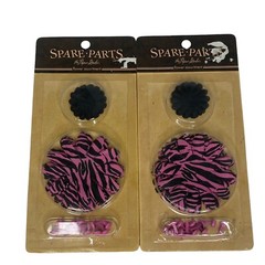 Lot of 5 Spare Parts FLOWER ASSORTMENT Pink Zebra Leopard Brads by Paper Studio