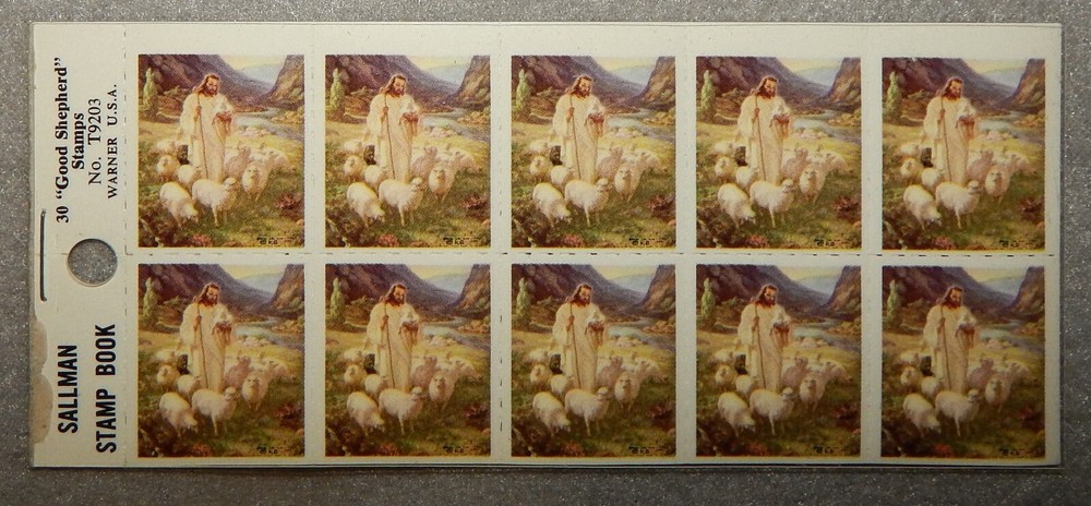 Sallman Jesus the Good Shepherd Stickers (30 @ 1″ x 1 1/4″) New