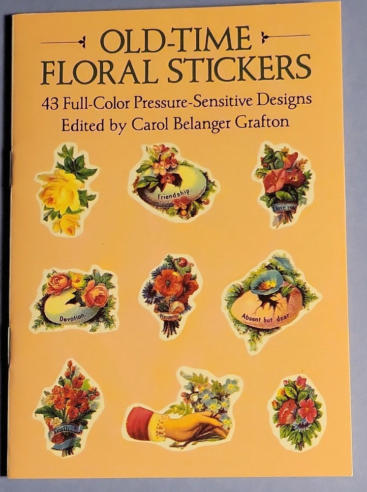 Dover Multicolor Victorian Flowers & Plants Sticker Book 43 Designs 0486262316