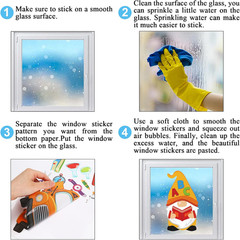 9 Sheets Welcome Back to School Window Clings Gnome Owl School Bus Stickers Doub
